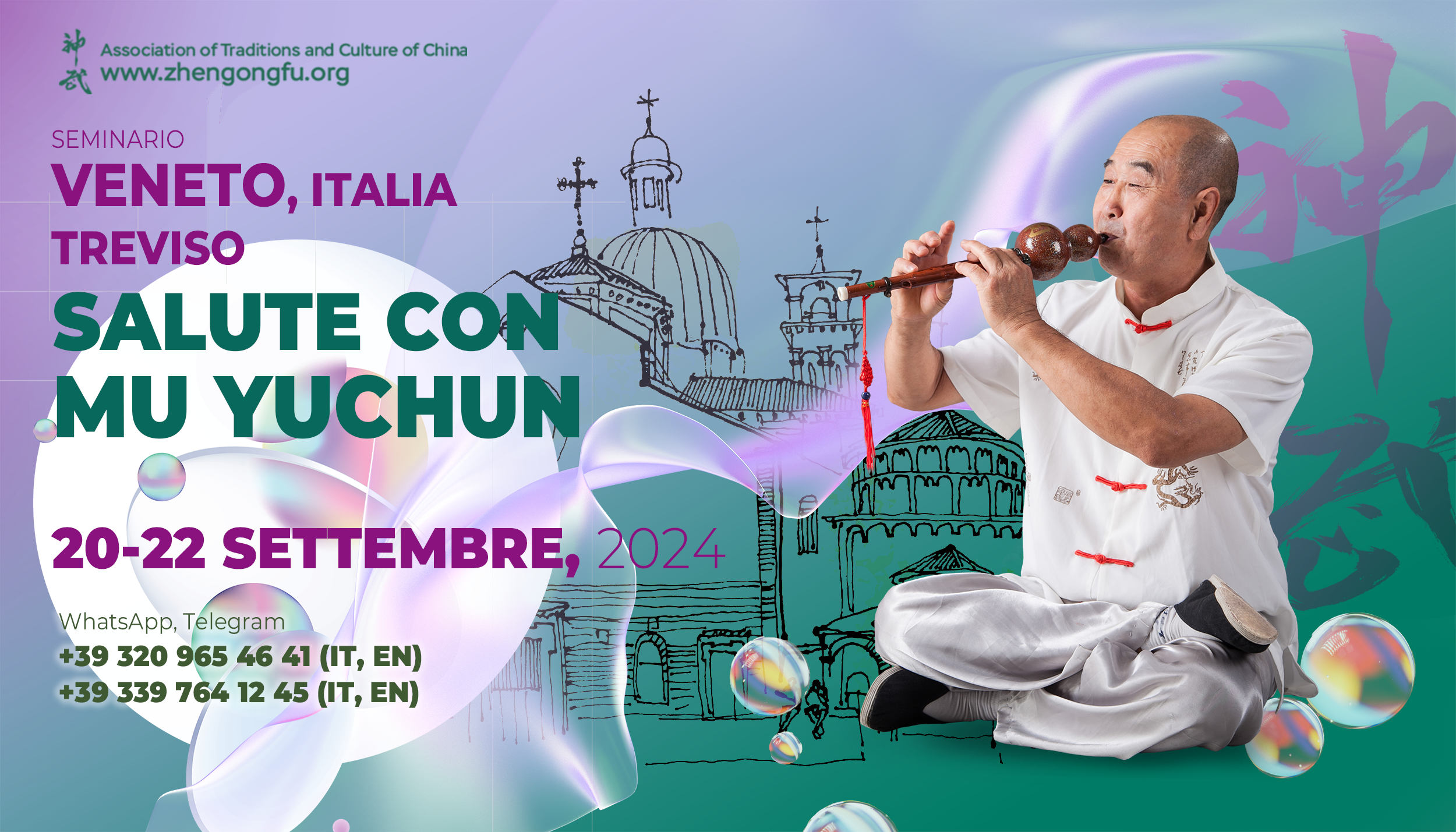 Veneto, Italy, Seminar, Health, Wellbeing Master Mu Yuchun, September, 2024.