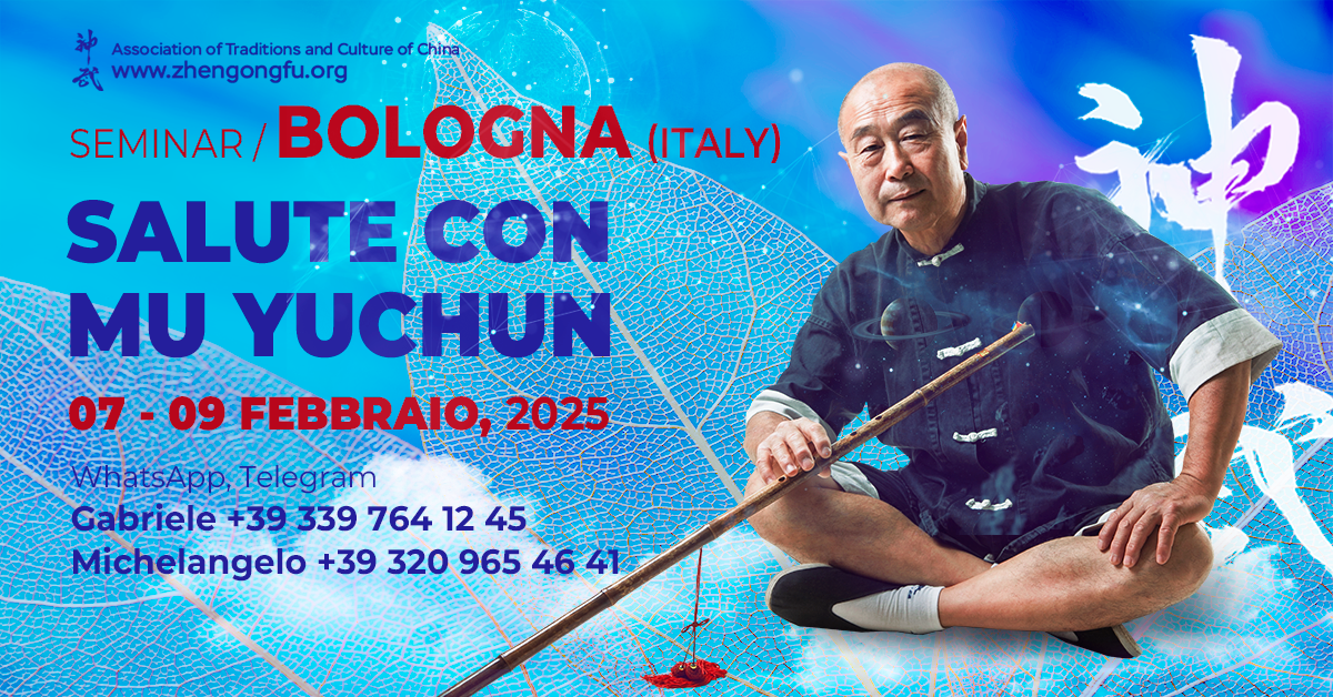 Bologna, Italia, Seminario, Salute, movimento, Maestro Mu Yuchun. Febbraio, 2025